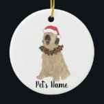 Ornamento De Cerâmica Briard personalizada<br><div class="desc">Faça a lista legal este ano com um ornamento personalizado do seu elfo de noiva favorito! Para os presentes mais doces,  emparelhe-o com um impressão de arte correspondente ou outro item da minha coleção!</div>