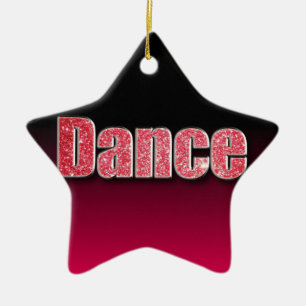 Ornamento De Cerâmica Brilho do rosa da dança