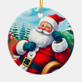 Ornamento De Cerâmica Brilho Relaxante do Trenó do Papai Noel 🎄❄️ Festa