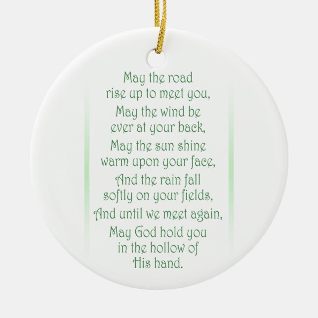 Ornamento De Cerâmica Brinde Irlandesa (Frente)