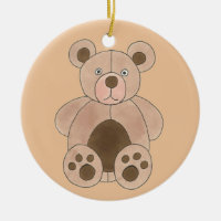 Brinquedo de pelúcia castanho-esbranquiçado, ursin