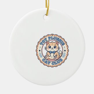 Ornamento De Cerâmica Brinquedo de Pelúcia Gato Camiseta de Gato Fofo De