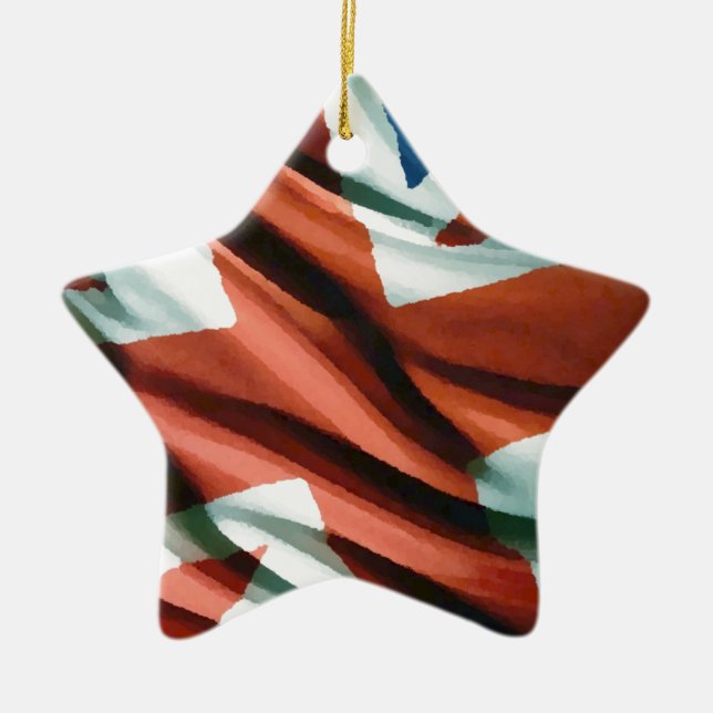 Ornamento De Cerâmica British Flag Pop Art (Frente)