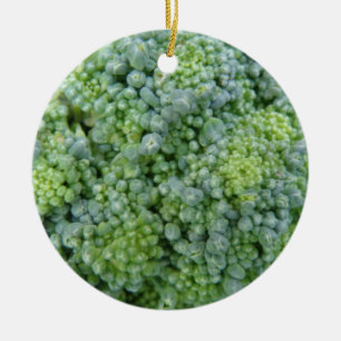 Ornamento De Cerâmica Broccoli Macro Personalizado Aniversário