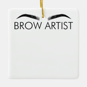 Ornamento De Cerâmica Brow Artist Lounge sobrancelha Lover Br