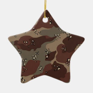 Ornamento De Cerâmica Brown Camo