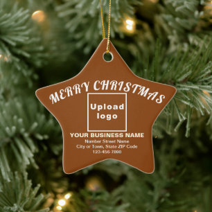 Ornamento de Cerâmica Brown Star para o Natal de N