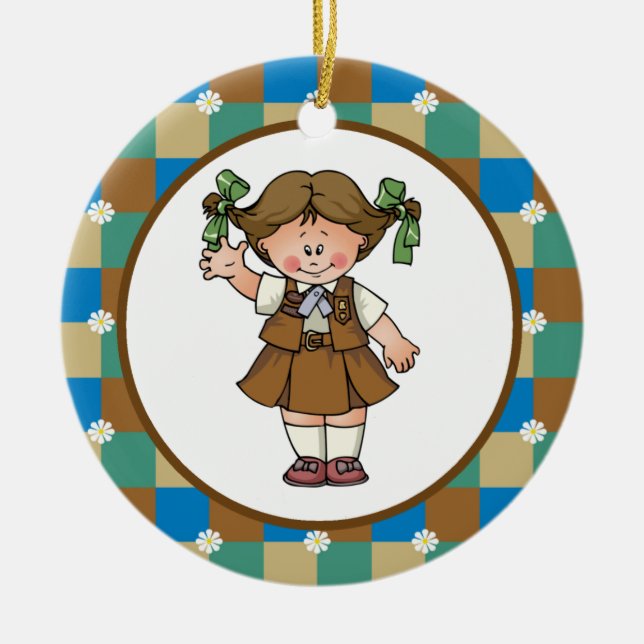 Ornamento De Cerâmica Brownie 1 (Frente)