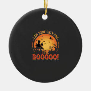 Ornamento De Cerâmica Bruxa de Halloween Casa Assombrada Desenho Boo_1
