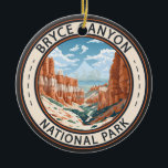 Ornamento De Cerâmica Bryce Canyon National Park Ilustração de Arte<br><div class="desc">Design de trabalho de arte vetor de Bryce Canyon. O parque é uma reserva de expansão no sul de Utah,  conhecida por rabinos de cor crimson,  que são formações rochosas em forma de spire.</div>