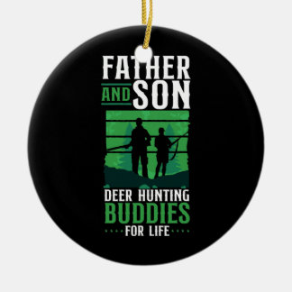 Ornamento De Cerâmica Buck Deer Hunter Hunter Padre Pai Família Son