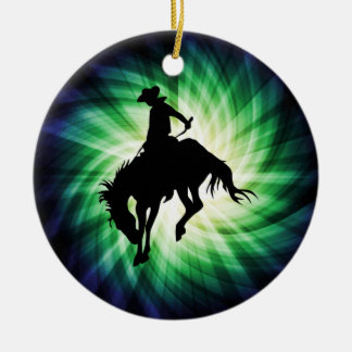 Ornamento De Cerâmica Bucking Bronco; Rodeo; Legal