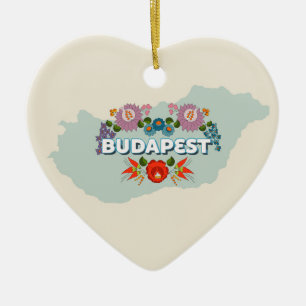 Ornamento De Cerâmica Budapest, Hungria Ornament