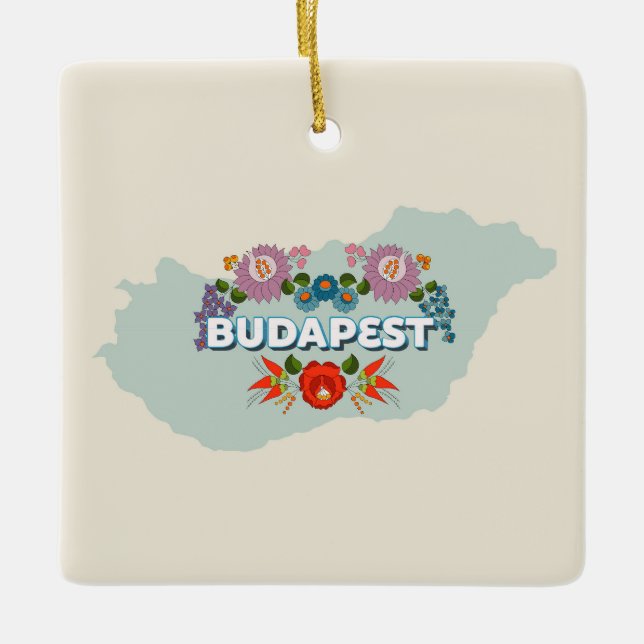 Ornamento De Cerâmica Budapest, Hungria Ornament (Frente)