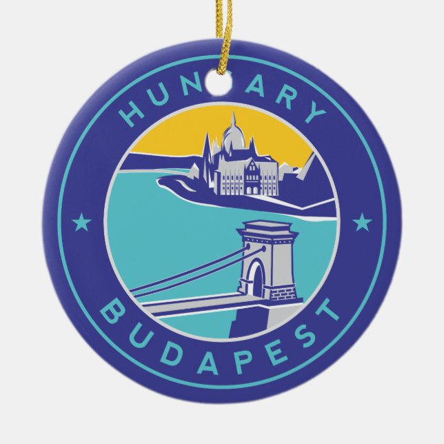 Ornamento De Cerâmica Budapeste (Frente)