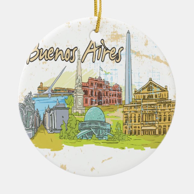 Ornamento De Cerâmica Buenos Aires (Frente)