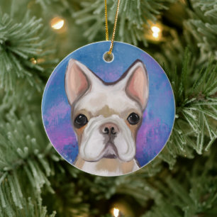 ORNAMENTO DE CERÂMICA BULDOGUE FRANCÊS