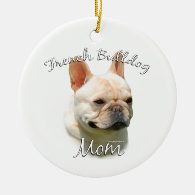 Ornamento De Cerâmica Buldogue francês Mãe 2 (Frente)