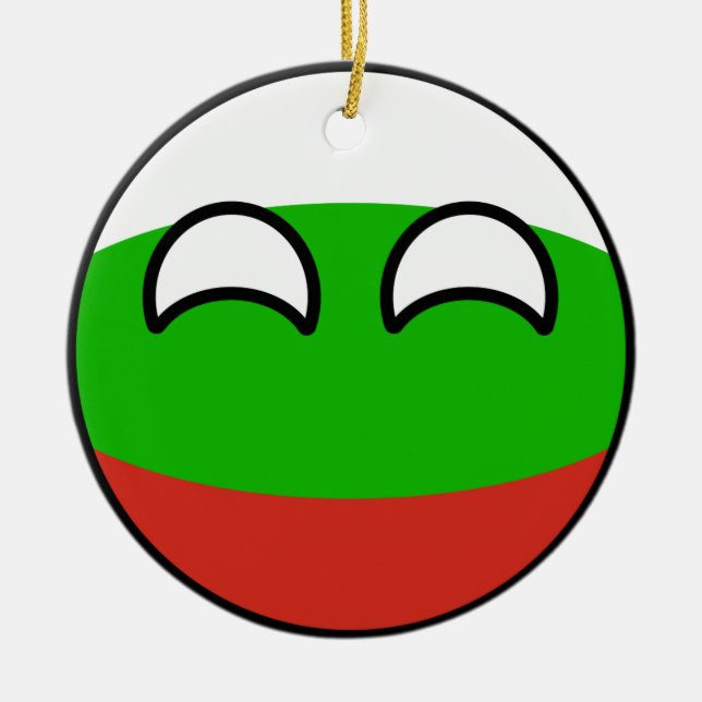 Ornamento De Cerâmica Bulgária Geeky de tensão engraçada Countryball (Frente)