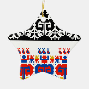 Ornamento De Cerâmica Bulgarian folk art pattern