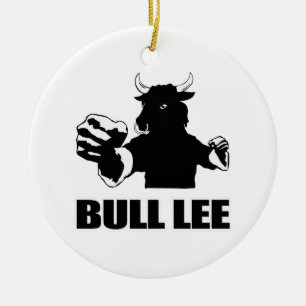 Ornamento De Cerâmica Bull Lee