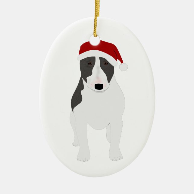 Ornamento De Cerâmica Bull Terrier Ornament (Frente)