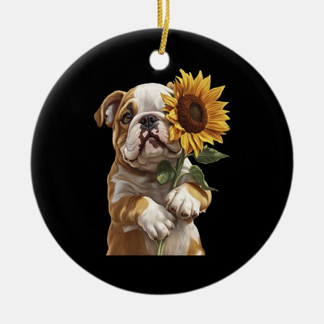 Ornamento De Cerâmica Bulldog  (Frente)