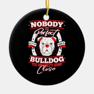 Ornamento De Cerâmica Bulldog Perfection Dog Love