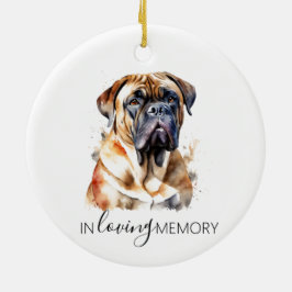 Ornamento De Cerâmica Bullmastiff cão de estimação memorial aquarela Nat
