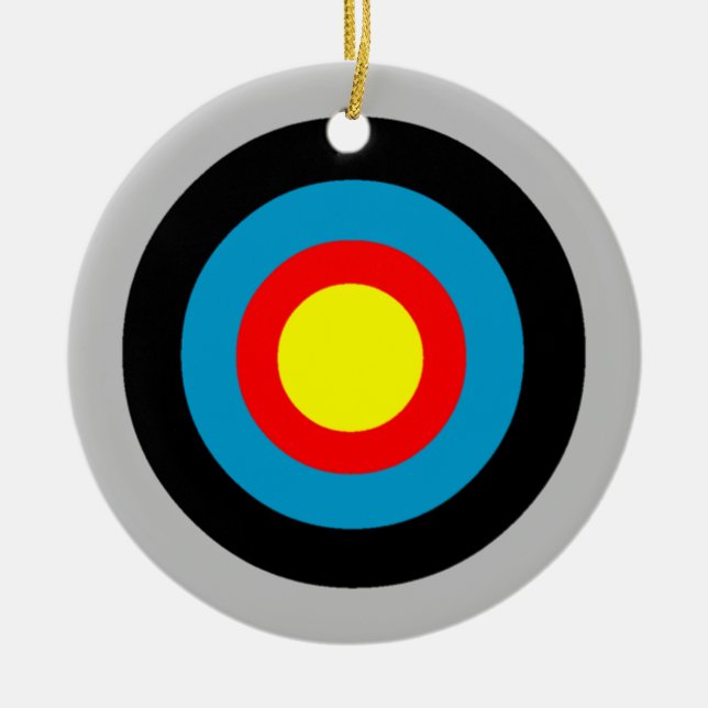 Ornamento De Cerâmica Bullseye (Frente)