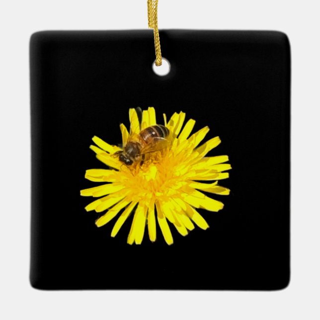 Ornamento De Cerâmica Bumble Bee ornament (Frente)