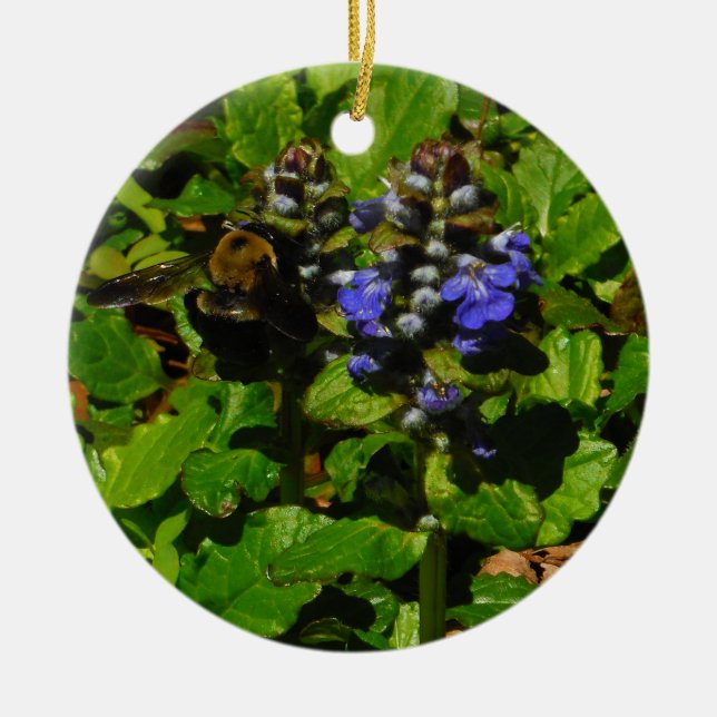 Ornamento De Cerâmica Bumble e Bumble Bee (Frente)