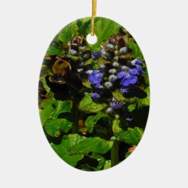 Ornamento De Cerâmica Bumble e Bumble Bee (Frente)