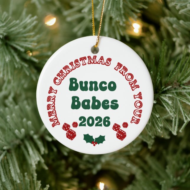 Ornamento De Cerâmica Bunco Babe Annual Ornament (Árvore)