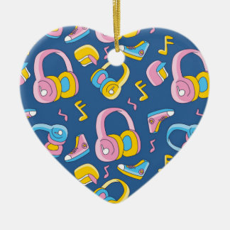 Ornamento De Cerâmica Bunter Musikmix em rosa, blau, gelb