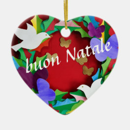Ornamento De Cerâmica Buon Natale /Feliz Natal em Italiano