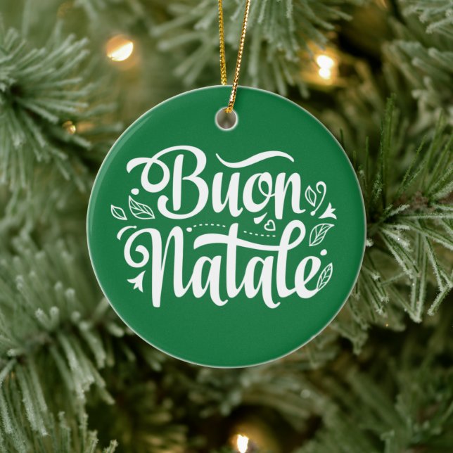 Ornamento De Cerâmica Buon Natale Simple Green (Árvore)