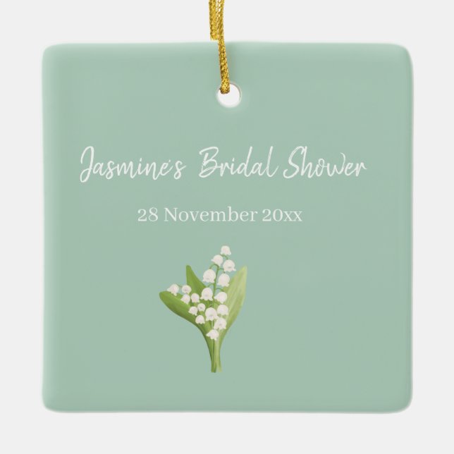 Ornamento De Cerâmica Buquê De Chuva De Maio Chá De Noiva  (Frente)