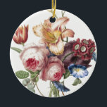 Ornamento De Cerâmica Buquê de Flores<br><div class="desc">Buquê de Flores</div>