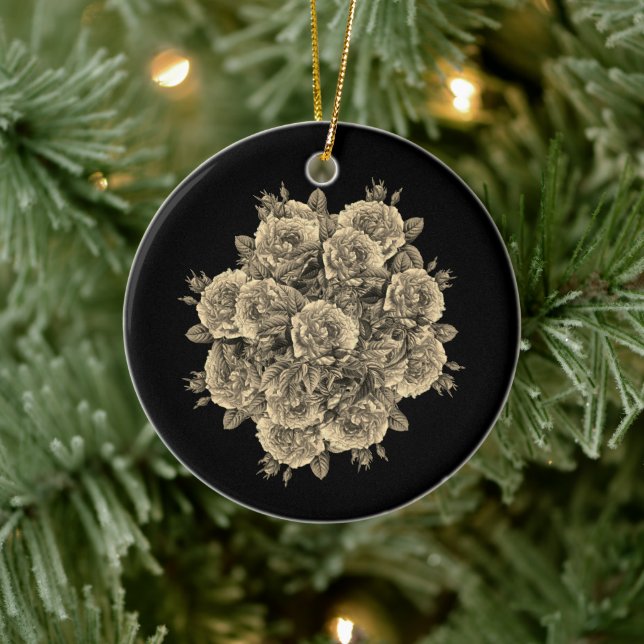 Ornamento De Cerâmica buquê de Rosen rosa Rosa - Rosenbouquet (Árvore)