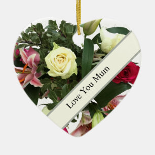 Ornamento De Cerâmica Buquê dia de as mães