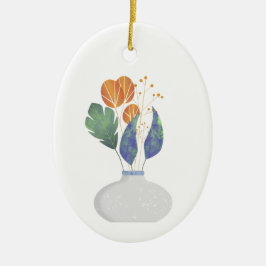 Ornamento De Cerâmica Buquê Minimalista