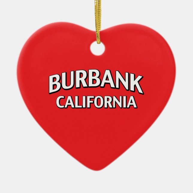 Ornamento De Cerâmica Burbank Califórnia (Frente)