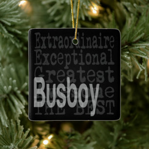 Ornamento De Cerâmica Busboy Extraordinaire