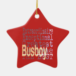 Ornamento De Cerâmica Busboy Extraordinaire
