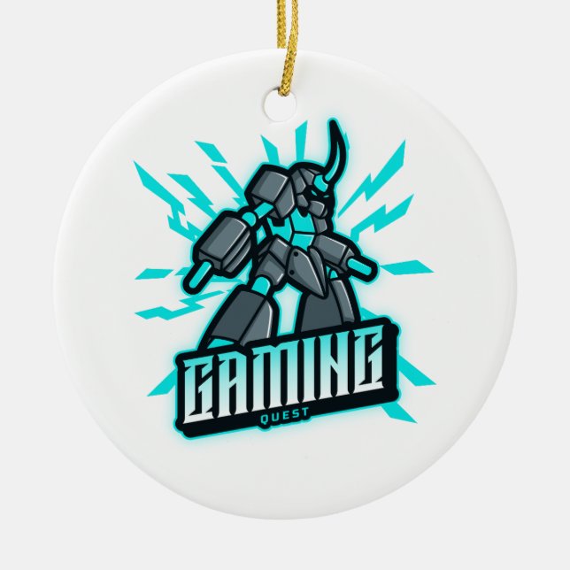 Ornamento De Cerâmica Busca de jogos (Frente)