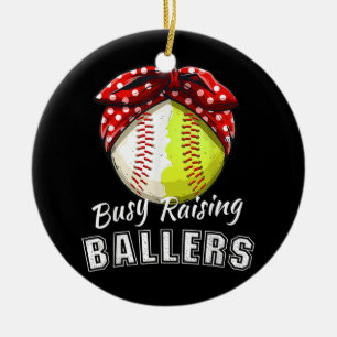 Ornamento De Cerâmica Busca no Raising Ballers Engraçado Jogo de Beiseb