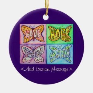 Ornamento De Cerâmica Butterfly Custom Inspirational Pendant Ornaments