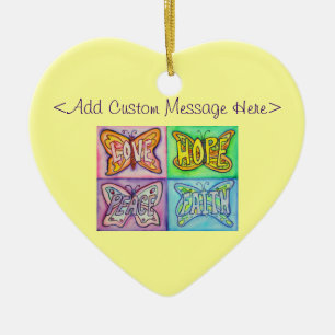 Ornamento De Cerâmica Butterfly Customized Inspirational Charm Ornaments