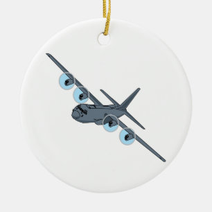Ornamento De Cerâmica C-130 Hércules